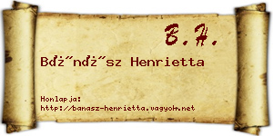 Bánász Henrietta névjegykártya